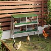 8-Compartment Metal Leg Chicken Nesting Box with Safety Cover, Versatile Wall-Mounted or Standalone Design, Perfect for Egg Laying - 2 of 4