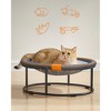 Feandrea Cat Bed, Elevated Pet Bed for Average Cats, Cat Hammock, Cat Bed Dog Bed with Removable Washable Mesh, 20.5 x 16.5 x 7.9 Inches, Oval, Gray - 3 of 4