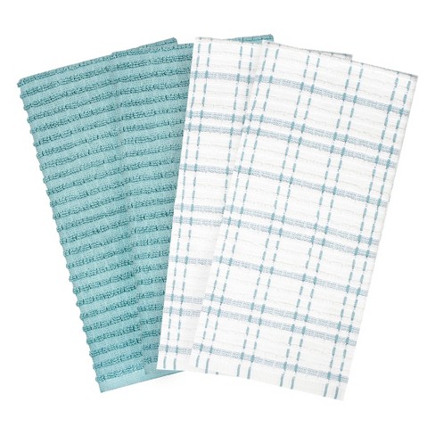 Ritz Royale Dew Checkered Cotton Kitchen Towel (Set of 2)