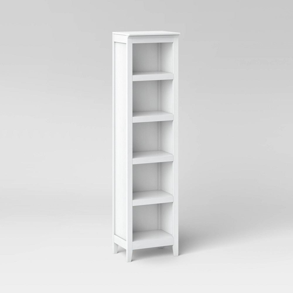 Photos - Wall Shelf 72" Carson Narrow 5 Shelf Bookcase - White - Threshold™
