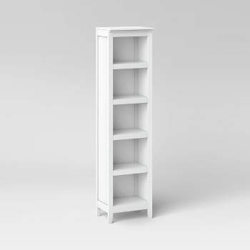 72" Carson Narrow 5 Shelf Bookcase - White - Threshold™