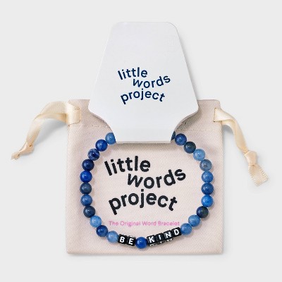 Little Words Project Men's Be Kind Beaded Bracelet - Blue