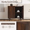 ORRD Mango Wood Accent Cabinet with Fluted Doors and Adjustable Shelf, Honey Finish - 4 of 4