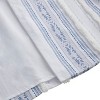 Wikineon Poly Printed Curtain Panel with Tufted Stripe and Lining White/Navy 50x95 - 4 of 4