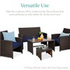 Best Choice Products Set of 2 Multipurpose Patio Wicker Ottomans w/ Removable Cushions - 4 of 4