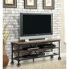 Engley Industrial Wood 54-inch TV Stand in Medium Oak - Furniture of America - 2 of 4