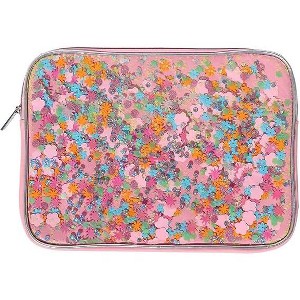 Packed Party Flower Shop Laptop Case; Women and Girls Fashion Computer Sleeve; Trendy Look for Ladies at School, Work, Home and Travel; Pink - 1 of 4