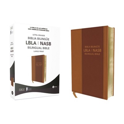 Nasb/Lbla, Bilingual Bible, Leathersoft, Brown / Nasb/Lbla, Biblia Bilingüe, Leathersoft, Café - by  La Biblia de Las Américas Lbla (Leather Bound)