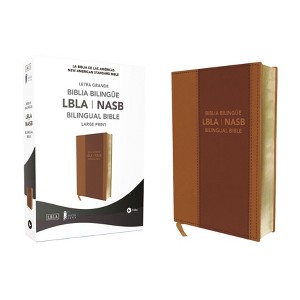Nasb/Lbla, Bilingual Bible, Leathersoft, Brown / Nasb/Lbla, Biblia Bilingüe, Leathersoft, Café - by  La Biblia de Las Américas Lbla (Leather Bound) - 1 of 1