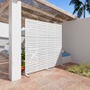 Classic Black Galvanized Sheet Outdoor Screen with Blinds (Double-Sided) Garden Screen - 2 of 4