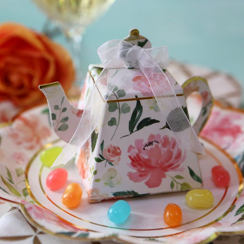 Kate Aspen Floral Teapot Favor Box (Set of 24) | 28298FL, 5 of 12
