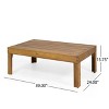 Christopher Knight Home 2pc Linwood Acacia Wood and Wicker Teak Outdoor Loveseat and Coffee Table Set with Cushions Mixed Brown - 3 of 4