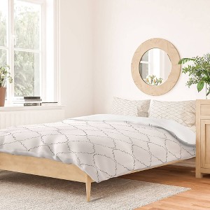 Twin/Twin Extra Long Hadley Hutton Dotty 100% Cotton Duvet Set Gray - Deny Designs - 1 of 3