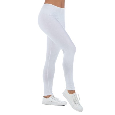 Ankle-Length Leggings Women & Girl Elasticated Soft Cotton White .Size XL &  XXL