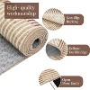 Modern Stripe Pattern Area Rug - Machine Washable, Non-Slip, Low-Pile Rug for Living Room, Bedroom, and Entryway - 4 of 4