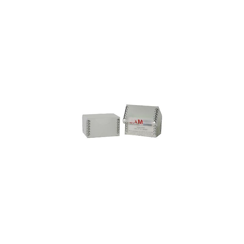 JAM Paper Desktop Plastic Business Card Box Clear Frosted with Metal Edges Sold Individually, 1 of 2