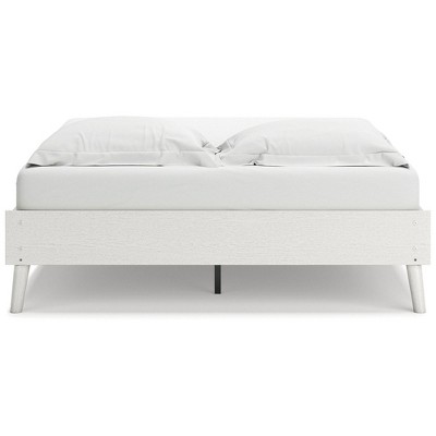 Aprilyn White Queen Platform Bed with Sleek Storage Drawer