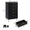 Whizmax White 5-Drawer Dresser, 48" Tall Modern Chest with Deep Storage & Wide Top, Fluted Wood Organizer for Bedroom/Living Room/Hallway - 2 of 4