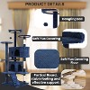 BestMassage Cat Tree 54/62/70/81 Inch Cat Tower with Sisal Scratching Post - 3 of 4