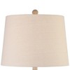 John Timberland Chico 27" Tall Modern Southwest Rustic Table Lamps Set of 2 Brown Light Wood Finish Living Room Bedroom Bedside Oatmeal Shade - 3 of 4