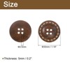 Unique Bargains Wooden DIY Craft Clothing 4 Holes Sewing Buttons 100 Pcs - 2 of 4