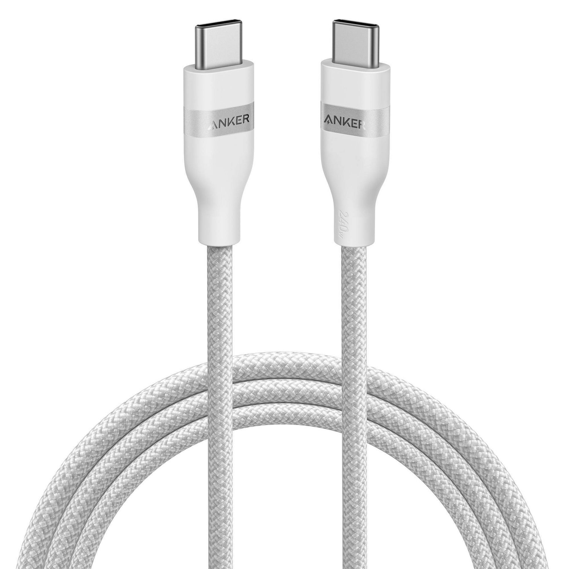 Anker 6' 240W USB-C to USB-C Cable - White