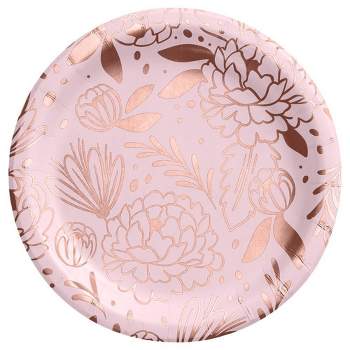 20ct Floral Snack Plate Blush - Spritz™