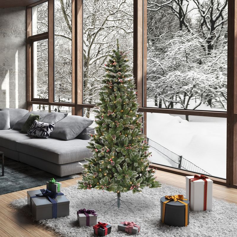 Vickerman Snow Tipped Pine Artificial Christmas Tree, 5 of 6
