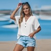 Women's Breezy Beach Vibes Button-Down Polka Dot Top - Cupshe - 3 of 4