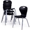 School Student Stack Chair - Ergonomic Molded Seat Shell with Robust Riveted Frame - for Classrooms in Home Learning of Office - Pack of 4 Chairs - 3 of 4