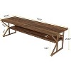 Tribesigns 78.74-Inch Extra Long Desk, Two Person Desk with Storage Shelf - 3 of 4