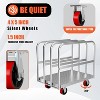 2-in-1 Heavy Duty Panel Truck Cart, 36" x 24" All Steel Platform Truck with 1 Front & 2 Side Handrails, 2200 Lbs Cart with 4 Swivel Casters, 8 Holes - 3 of 4