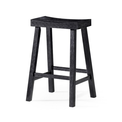 Maven Lane Vincent Wooden Rustic Aesthetic Kitchen Stool