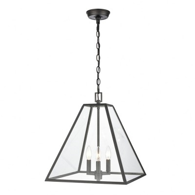 Elk Home Tangent 3 - Light Pendant in  Matte Black