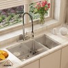 CASAINC 32" Undermount Double Bowl Stainless Steel Kitchen Sink with Included Bottom Grid & Drain Strainer - 2 of 4