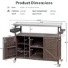 NicBex Rolling Kitchen Island Cart with 2 Cabinets and 3 Open Shelves,Kitchen Island on Wheels with Towel Rack,Island Table for Kitchen - 3 of 4