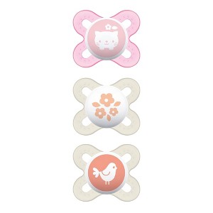MAM 3pk Pacifier Newborn - Girl - 1 of 3