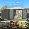 10x8 FT Outdoor Metal Storage Shed, Steel Utility Shed Storage, Metal Shed Outdoor Storage with Lockable Door Design Gray - 2 of 4