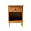 NicBex Nightstand with Drawers,1pc Side Table with Wood Frame,bedside Table for Bedroom,Living Room,Brown/Black/White/Gray - 2 of 4