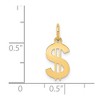 Black Bow Jewelry 14k Yellow Gold Small Polished Dollar Sign Charm - 4 of 4