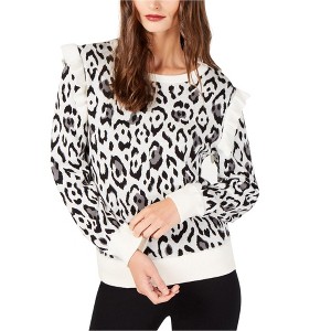 Rachel Zoe Womens Ruffle-Shoulder Pullover Sweater - 1 of 1