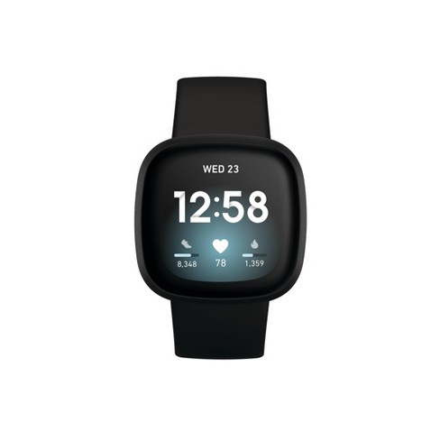 Fitbit Versa 3 Health & Fitness Smartwatch w/ GPS Black Case Brand New Sealed 