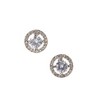 Hollywood Sensation Hope Stud Earrings Earrings- Cubic Zirconia Stud Earrings  0.625 Inches White Gold - 2 of 3