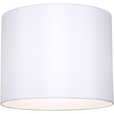 Elegant White Polyester Drum Lamp Shade 14"x14"x11"