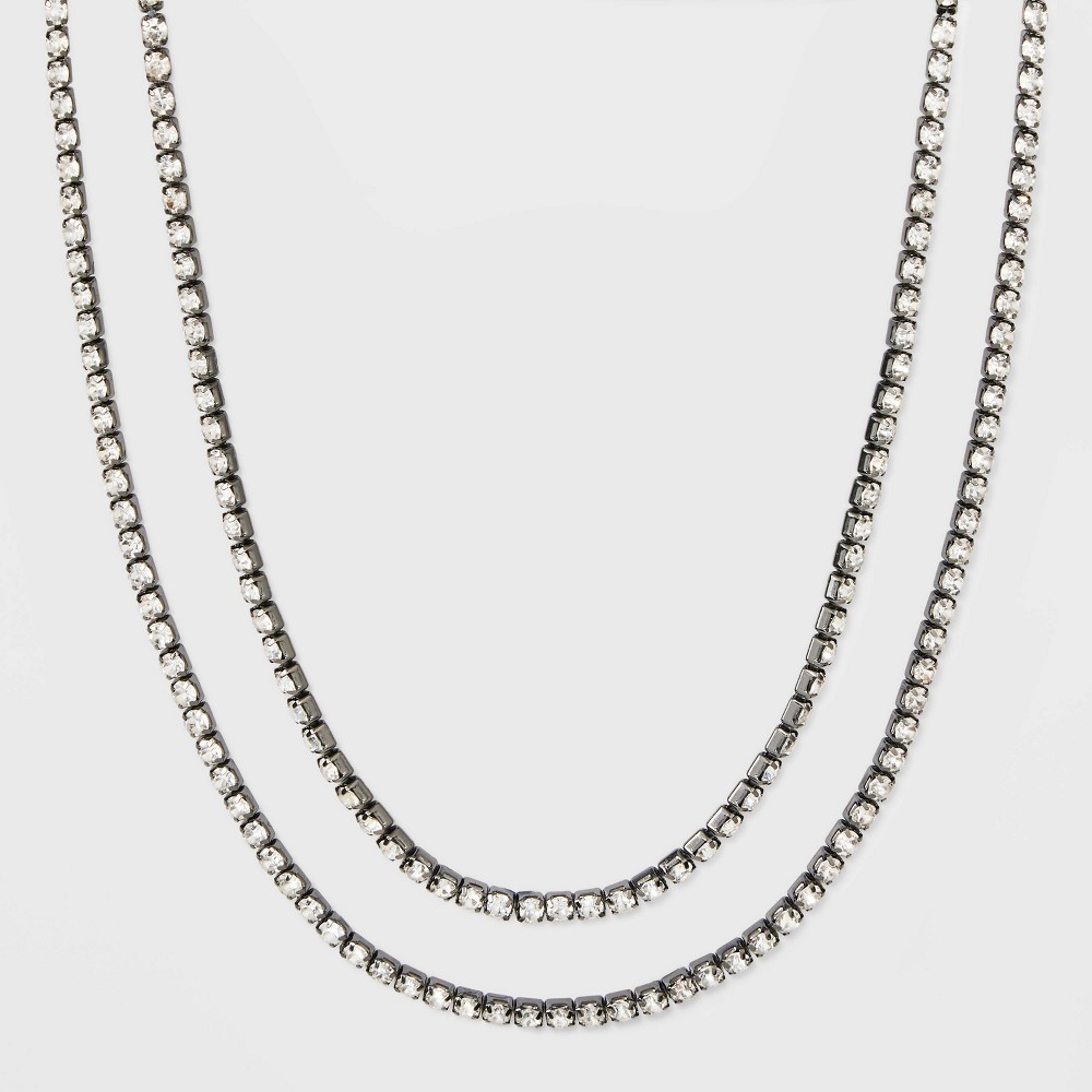 Cup Chain Multi-Strand Necklace - A New Day Black