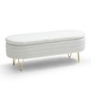 GustoWave Storage Bench Modern Entryway Bench End of Bed Bench Ottoman Versatile Seating with Hidden Storage Support Legs - 3 of 4
