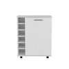 Kitchen Cart with Integrated Bottle Storage and Versatile Serving Top - 3 of 4