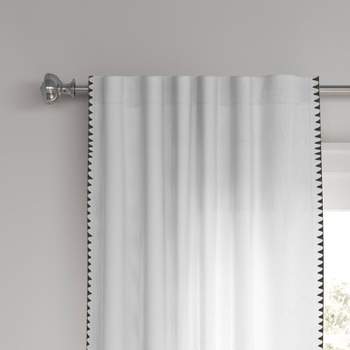 54"x84" Light Filtering Stitched Edge Curtain Panel Cream - Threshold™