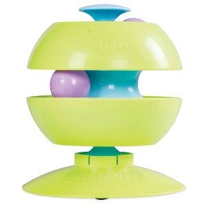 Catstages Twist-A-Ball Convertible Ball Track Cat Interactive Toy - Green - 1 of 4
