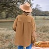 Women's Oversized Camel Button-Down Shirt Jacket - Cupshe - 3 of 4